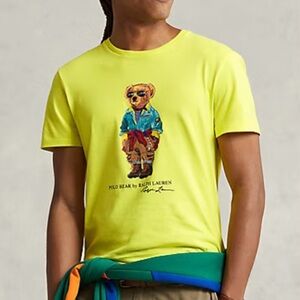 Collector’s item Polo by Ralph Lauren Bright Yellow Bear Tee size S